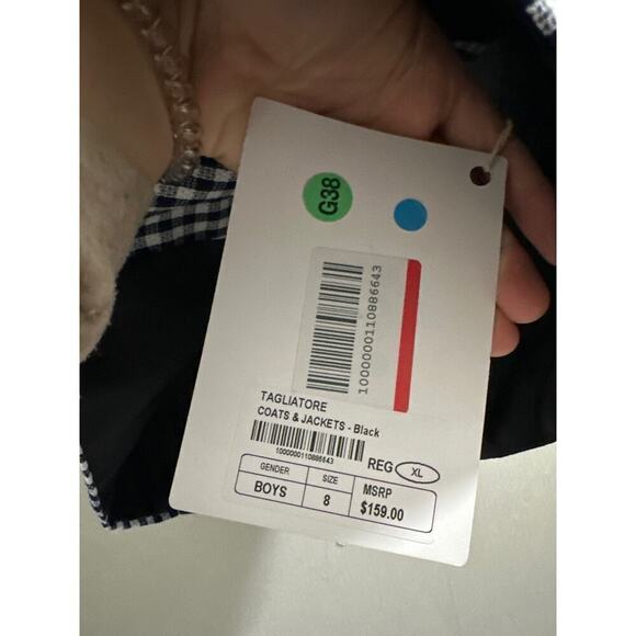 🔥FLASH SALE🔥 tagliatore kids vest checkered print navy and white size 8 boys - Picture 4 of 11